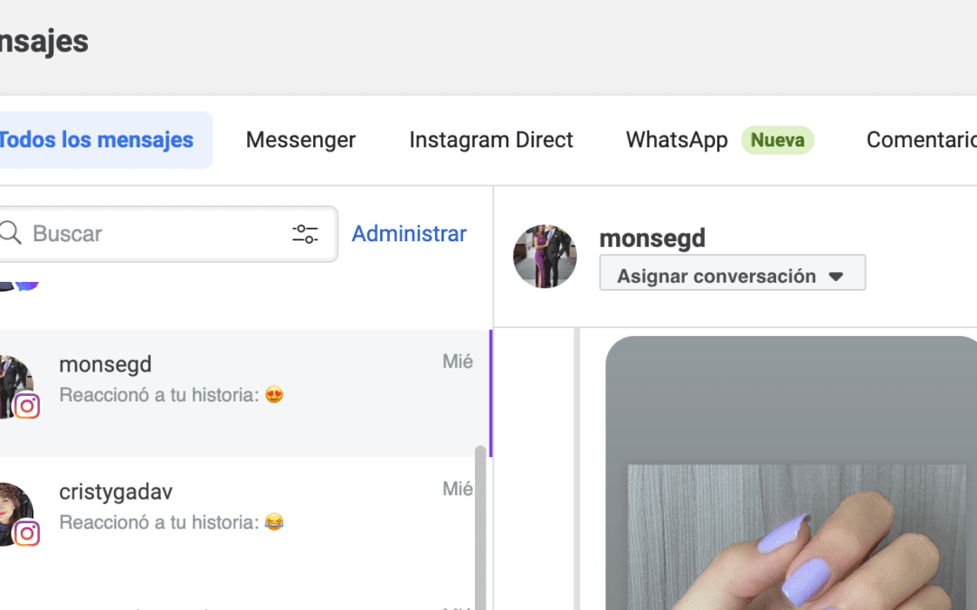 Conecta WhatsApp y Gmail a tu bandeja de entrada (inbox) en Messenger